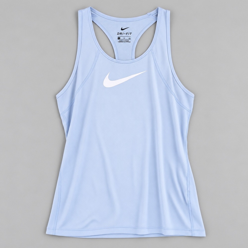 Nike Dri-Fit Women Small Light Blue Racerback Athletic Tank Top Workout Gym